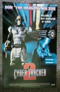 Póster promocional de video Cyber Tracker 2 1995 Don Dragon Wilson Tony Burton ciencia ficción - Imagen 1 de 1