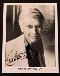 Charlton Heston Signed Autograph 8x10 Photo Actor Rare Ben Hur 10 Commandments - Picture 1 of 7