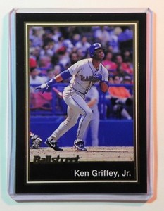 KEN GRIFFEY Jr. 1991 LARGE Black Border Gold BALLSTREET Card #2 _ Green Back