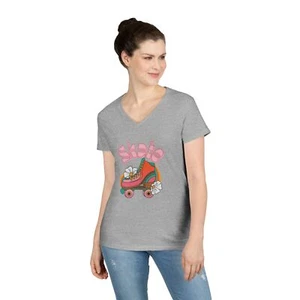 Retro Skate V-Neck T-Shirt, perfekt für Skating Liebhaber - Bild 1 von 13