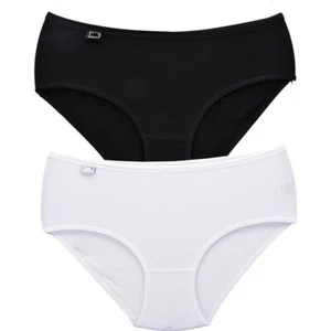 Damen Hüftslip weiß Schwaz Taillenslip Baumwolle Übergröße 4er Pack Hipster  - Bild 1 von 1