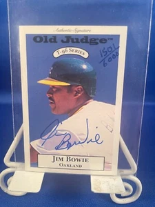 1996 SIGNATURE ROOKIES OLD JUDGE #4 JIM BOWIE AUTO 1501/6000 - Picture 1 of 2