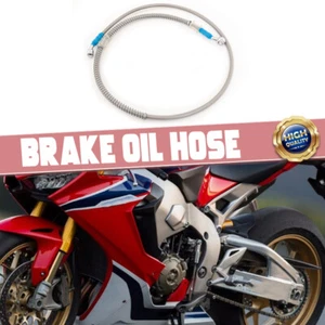 120cm or 47.24" Motorcycle Brake Clutch Oil Hose Line Pipe Hydraulic Silver Tone - Foto 1 di 9