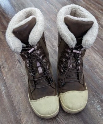 Keen Snow Rover Mujer Marrón Lona y Cuero Botas Impermeables Talla 10 Foto 1 de 4