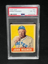 JOHN HONUS WAGNER PIRATES 1948 LEAF BASEBALL CARD #70 GRADED VG-EX PSA 4