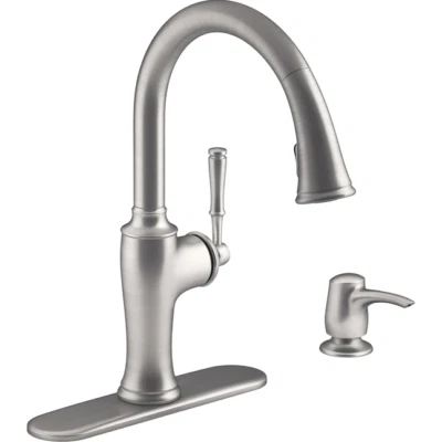 KOHLER Cardale Pull-Down Kitchen Faucet  With Soap Dispenser R72247-SD-VS - Image 1 of 3