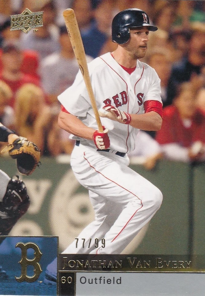 JONATHAN VAN EVERY /99 UPPER DECK UD GOLD BOSTON RED SOX #556 2009 09 - Image 1 of 1