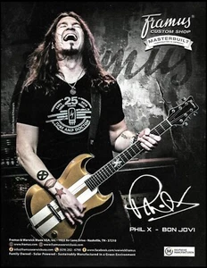 Bon Jovi Phil X Signature Framus electric guitar advertisement 2019 ad print - Picture 1 of 3