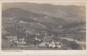 Petersburg, NY: RPPC Taconic Hills, Vintage Luftbild New York Echtfoto Postkarte - Bild 1 von 2