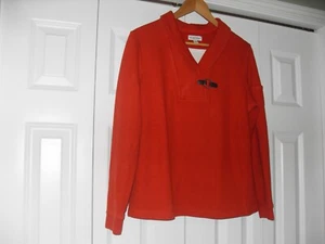 Studio Works Sweater Top Ladies Size L Orange Long Sleeve V-Neck Layered Look - Picture 1 of 4
