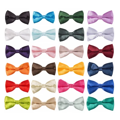 Pre-tied Satin Security/Safety Bow Tie - Just Clip On - Image 1 of 2