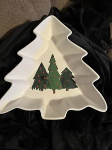 Oh Christmas Tree Tree Shaped Serving Plate Dish New - Picture 1 of 1