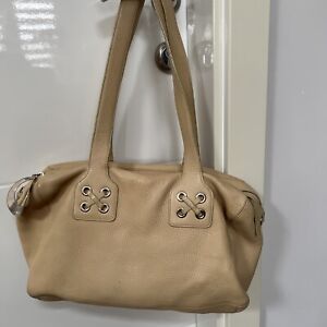 Gianni Versace Tan Real  leather shoulder handbag