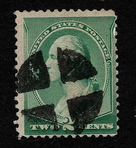 OPC 1887 US 2c Washington Sc#213 Fancy Cancel 38462 - Picture 1 of 2