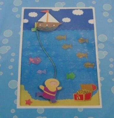 Birthday Card Paper Magic Group Wishes filled with adventure under water Fish - Image 1 of 3