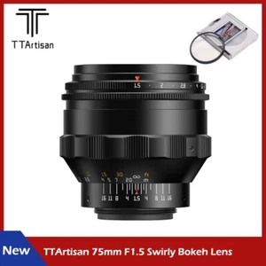 TTArtisan 75mm F1.5 Full Frame Swirly Bokeh Lens for M42 Mount Cameras - Picture 1 of 12
