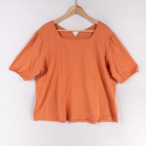 Camiseta Hanro Camiseta Tejida Top Mujer XL Naranja Algodón Jersey Tejido Pullover Informal - Imagen 1 de 9