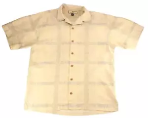 CAMISA DE SEDA TOMMY BAHAMA Adulto Patrón Medio Surf Campamento Para Hombres M Melocotón Hawaiano - Imagen 1 de 12