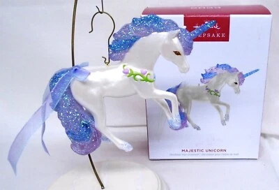 Hallmark Christmas Tree Ornament Majestic Unicorn 2023 Ribbon Glitter NIB