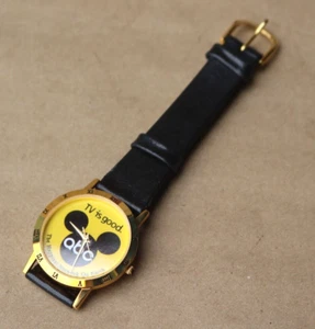 RARE VINTAGE DISNEY ABC EMPLOYEE WATCH WRISTWATCH TV IS GOOD HAPPIEST NETWORK - Picture 1 of 8