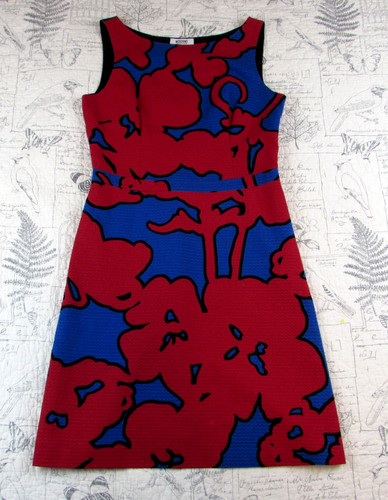 Abito tubino senza maniche floreale audace EUC MOSCHINO ECONOMICO E CHIC MADE ITALY US 6