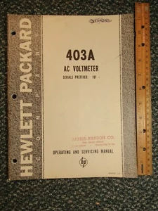 HP AC Voltmeter 403A Serie Präfix 101 - Bedienungs- und Serviceanleitung ~ Original - Bild 1 von 6