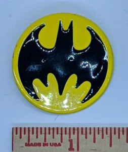 Coole Vintage Batman gelbe Pinback Button runde Dose - Bild 1 von 2
