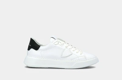 Sneaker Uomo Philippe Model Temple, Pelle bianca con Spoiler Nero mod. BTLU V007 - Immagine 1 di 4