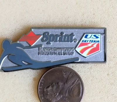 Sprint Official Communications US USA Ski Team Olympic Skiing Lapel Pin - Image 1 of 2