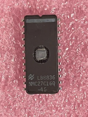 NMC27C16Q-45 2KX8 16K BIT EPROM 450NS 24 PIN CERDIP NATIONAL (LOT OF 1) - Image 1 of 3