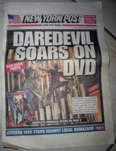 Daredevil DVD Promotional New York Post Newspaper - 2003; Ben Affleck; Marvel - Picture 1 of 8
