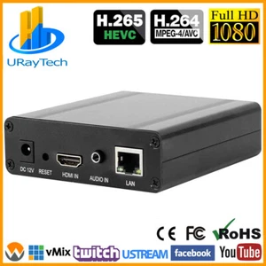HEVC H.265 H 264 HDMI + MIC to IP Live Streaming Video Encoder H.264 RTMP H.264 - Picture 1 of 2