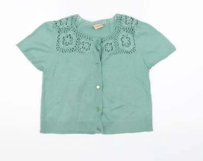 Cárdigan Cherokee Niñas Verde Cuello Redondo Mezcla Acrílico Talla 12-13 Años Botón Foto 1 de 4