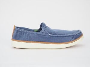 Mens Timberland Handcrafted 5964R Blue Canvas Slips On Casual Walking Shoes 