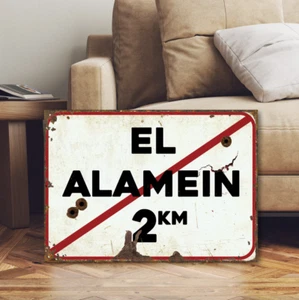 SCHILD EL ALAMEIN SCHILD METALL WWII ROMMEL MONTY Bernard Law Montgomery NORDAFRIKA - Bild 1 von 2