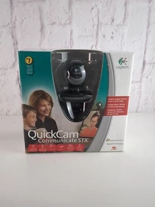 Logitech 2005 QuickCam Communicate STX Computer Webcam Video USB Black New - Picture 1 of 11