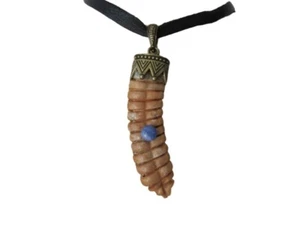 Rattlesnake Rattle Pendant Snake Necklace  Animal Bone Jewelry Boho N4710 - Picture 1 of 9