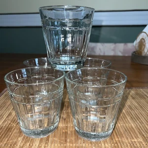 5 vasos de cristalería Longaberger Woven Traditions de 12 oz dobles antiguos de 4" - Imagen 1 de 3