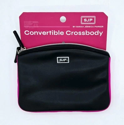 Sarah Jessica Parker Convertable Crossbody Bag Candy Pink/Black RFID Protection - Image 1 of 3