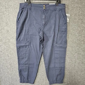 Sonoma Goods For Life Women's Utility Capri Pants Size 14 Navy Blue NWT - Picture 1 of 14