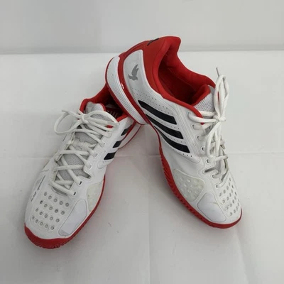 Adidas Para Hombre Talla 10 Barricade Novak Pro Tenis Zapatos (Blanco/Rojo) Foto 1 de 4