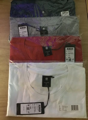 4 - Camisetas G-Star Raw Blanco R XXL - Blanco, Rojo, Gris, Azul *Nuevo* USD $180 Foto 1 de 4