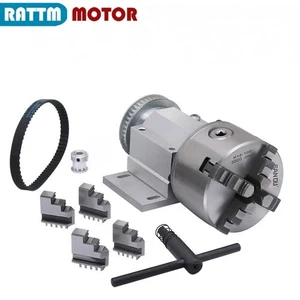 Micro lathe chuck spindle assembly 80mm / 100mm 3 Jaws 4 Jaws woodworking - Picture 1 of 12