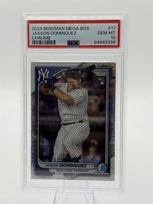 2024 BOWMAN MEGA BOX CHROME #17 JASSON PSA 10 ROOKIE RC NEW YORK YANKEES - Image 1 of 2