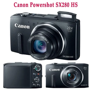 Canon Powershot SX280 HS Black 12.1MP 20x Zoom Digital Camera W/ Battery - Picture 1 of 21