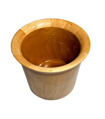 Cuenco de madera único decorativo hecho a mano hecho de arce azucarero 8" firmado por el artista Foto 1 de 4