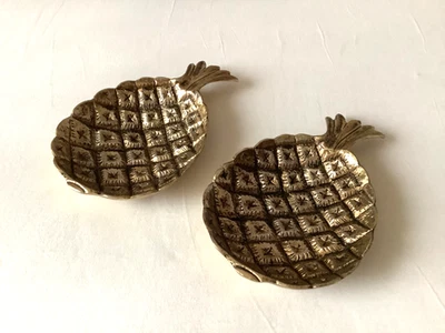 Vintage schwere & große Messingschalen, Ananas, ca 860 Gramm, Nachlass! - Bild 1 von 4