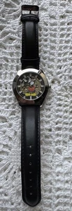 Disney Mickey Mouse Watch TY2807SV Movement Gears 80/8659 Stainless Leather Band - Picture 1 of 8