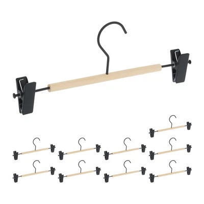 Set da 10 grucce per pantaloni con clip in nero Appendini salvaspazio 2 kg - Immagine 1 di 4