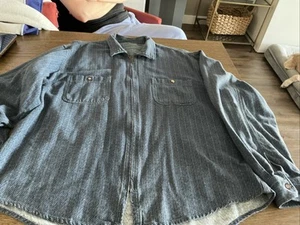 Vintage Levis Denim Camicia Giacca Shacket Uomo Grande Blu Lavaggio Chiaro-1973-Italia - Foto 1 di 24